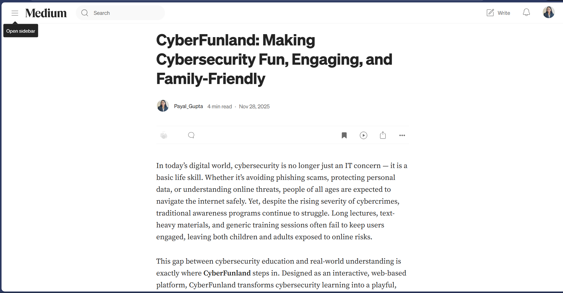 CyberFunLand Blog Post