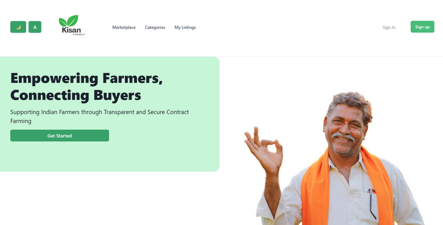 KisanConnect Platform Screenshot